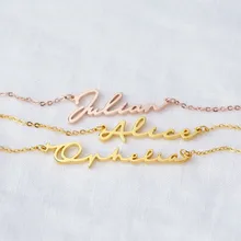 Stainless Steel 18K Gold Necklace Personalised Initial Letter Name necklace fashion Chain women necklaces non-tarnish waterproof