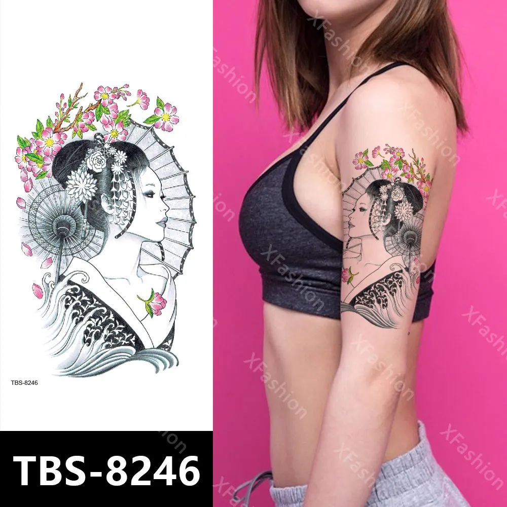 TBS Watercolor Rose Temporary Tattoos For Women Arm Girls Adults Water Color Peony Flower Tattoo Stickers