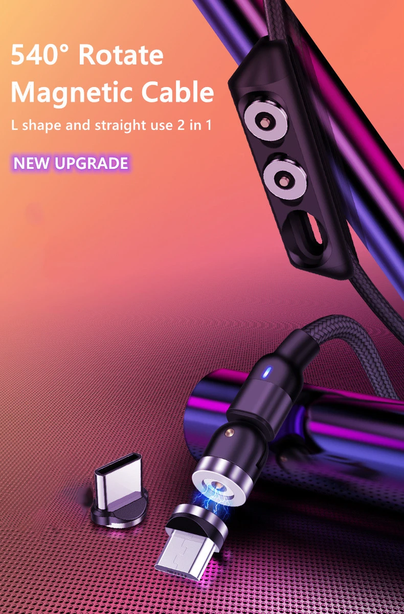 Wholesale 540 Rotation 3 in 1 Magnetic Usb Cable Data Cables Fast ...