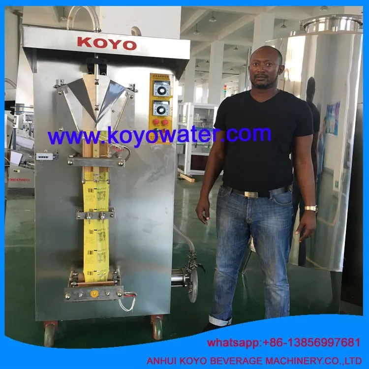 Complete Sachet Water Production Line with Free Necessary Spare Parts/KOYO Water Sachet Filling Machine