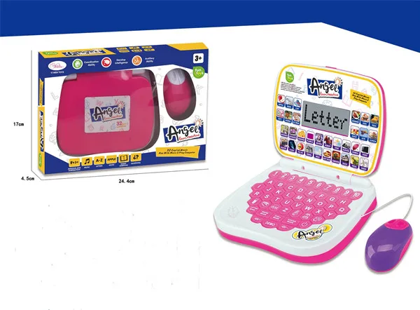 Детский ноутбук, обучающая машина на английском языке, Обучающие игрушки, игрушечный компьютер