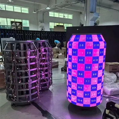Creative Led Screen Beer Can Shape Led Screen Support Customize Video and Image Via Phone