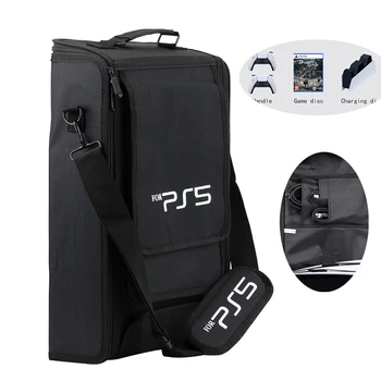 Larger Capacity Partition Storage Portable Shockproof Soft Carry Travel Backpack for Playstation 5 ps5 Ps 5 Console Storage Bag