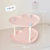 Pink heart-shaped double-layer storage rack