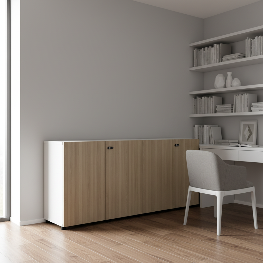 Low Cabinet Single Door Storage Steel Frame Professional Home Office Filing System Modern Furniture 2