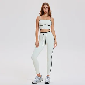 Sportswear Gym Fitness Yoga Wear Workout Clothes Outfit Seamless Sleeveless Activewear Set for Women