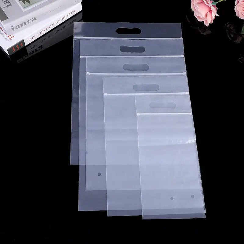 Customized Printed Mini Clear Header Plastic Bags  Packaging Plastic Opp Self-Adhesive Bags With Logo for Jewelry Clothing