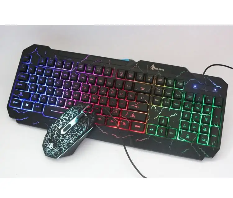 Kit Gamer 104 Teclas USB LED RGB com Teclas Flutuantes e Mouse Gamer