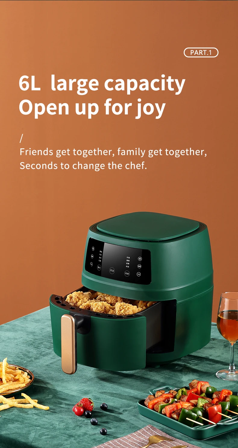 6l Super Capacity Air Fry Oven Without Oil/ Air Fryer/rotisserie