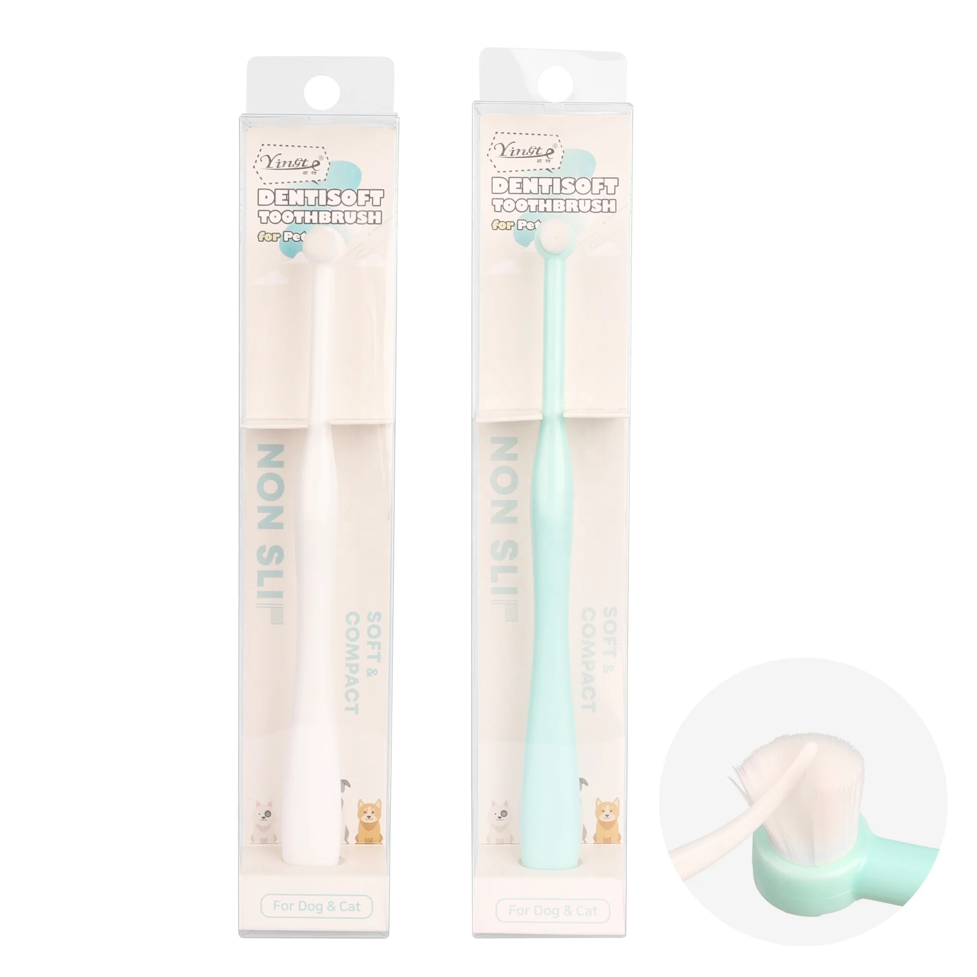 Оптовая продажа с завода, упаковочная коробка из ПВХ, зубная щетка для домашних животных, уход за кошкой, собакой