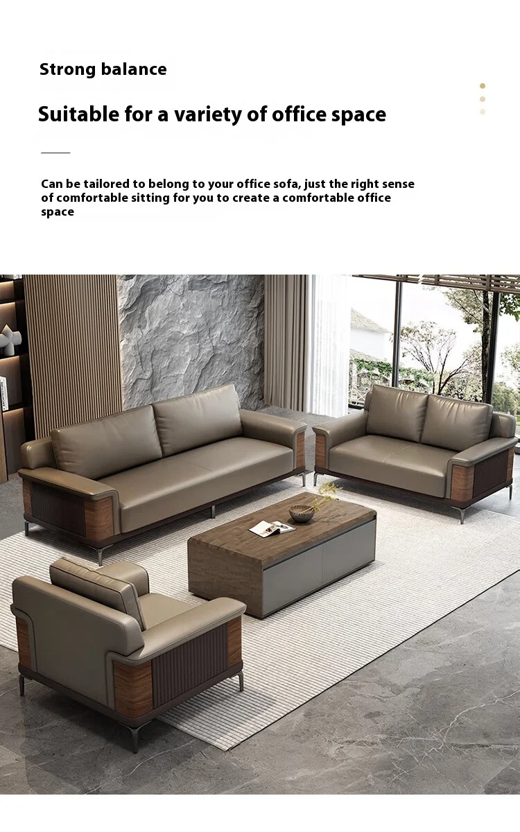 Best Price Modern Modular Office Room Furniture Foldable PU Leather Sofa Coffee Table Set Simple and Stylish