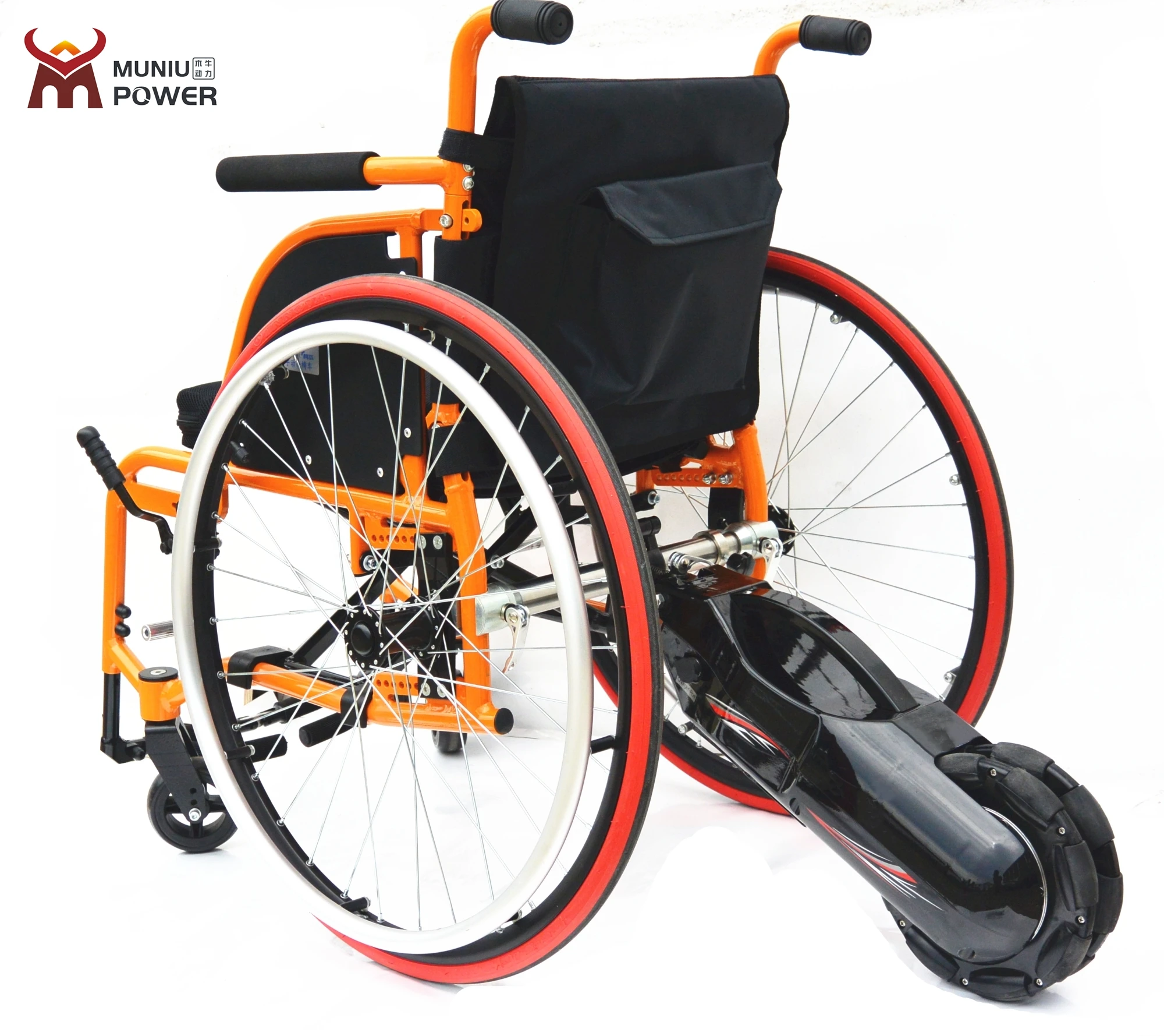 【期間限定】②24V 一輪電動リアアシストドライブモーター　自走式車椅子用 新品 手動車椅子用 24V 一輪 電動リアアシスト スマートドライブモーター