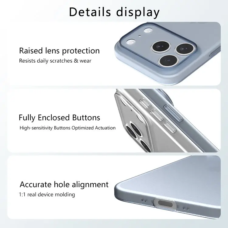 product laudtec 035mm nano thin air ultra slim pp mobile phone case for iphone 17 pro max minimalist and protective cover-6