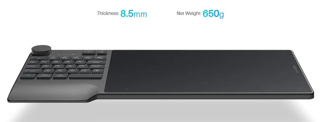 Huion Inspiroy KeyDail KD200 9x6 Inches Interactive Wireless Digital Pen Graphic Drawing Tablet with Keyboard