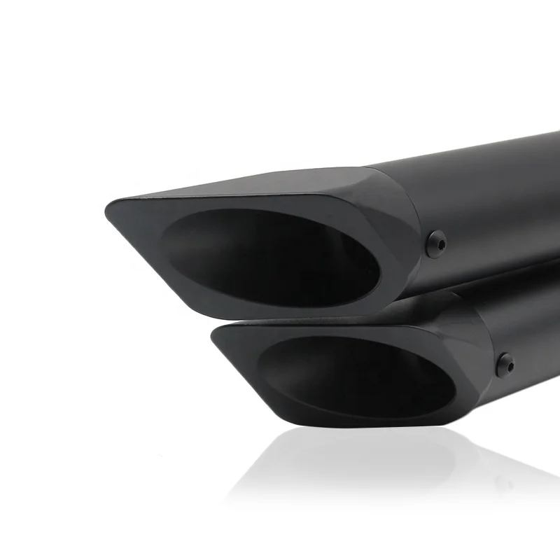 XE-R Motorcycle Modified Muffler 51mm Dual Double Exhaust Pipe Silencer Fit for SZK GSX-R Z750 Z800 ER6N