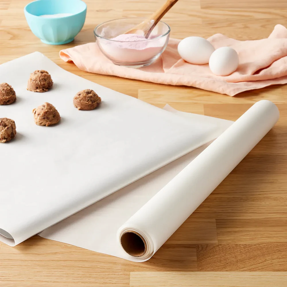 Custom Food Grade Greaseproof Baking Parchment Paper Waterproof Kitchen Silicone Oil Proof Barbuce Paper for Bread