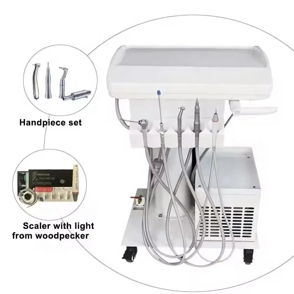 veterinary dental unit portable dental chair unit with air compressor / Mobile dental delivery cart unit supplier