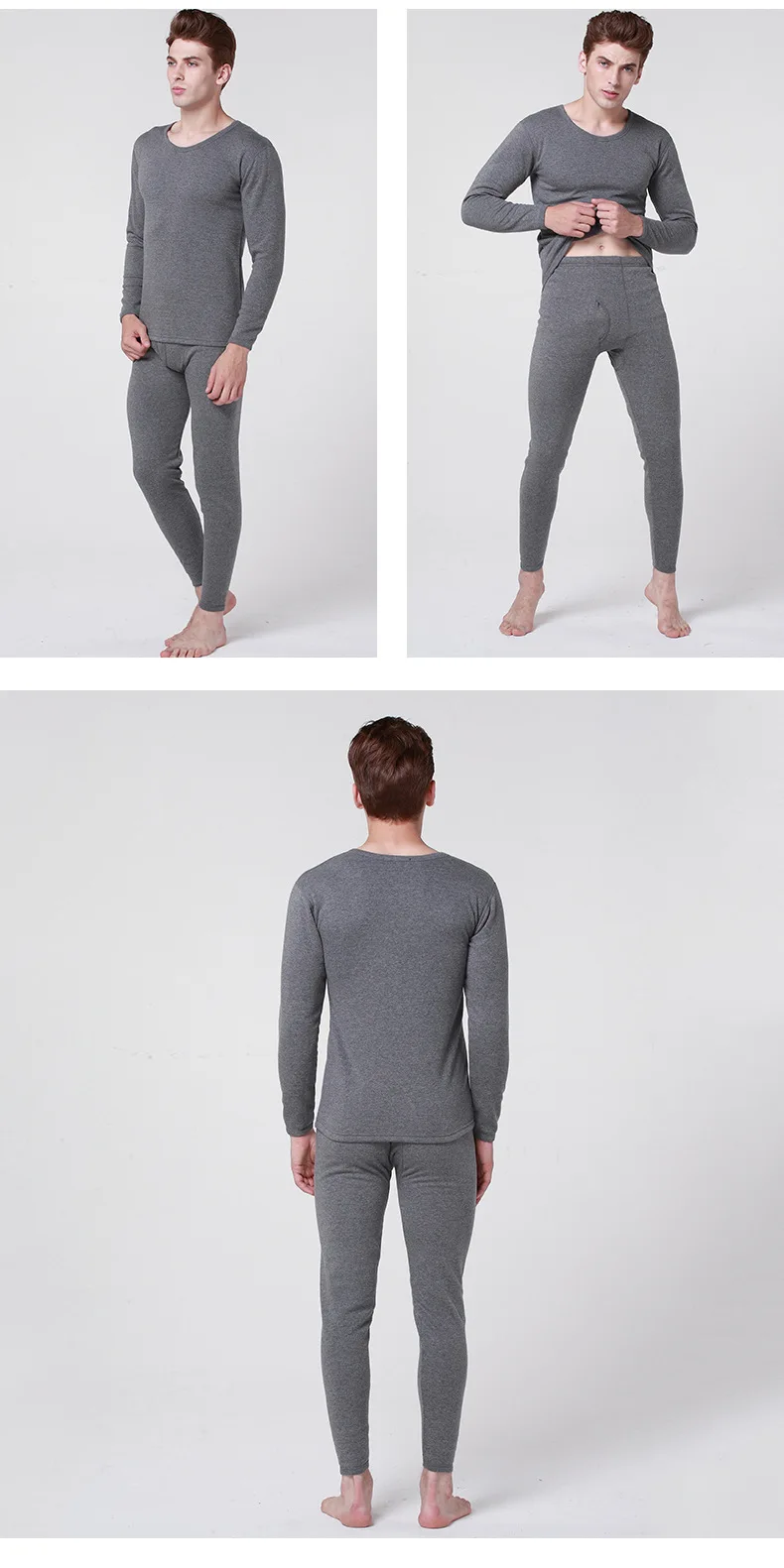 Custom Men's Thermal Underwear Sets Winter Warm Men's Underwear Men's