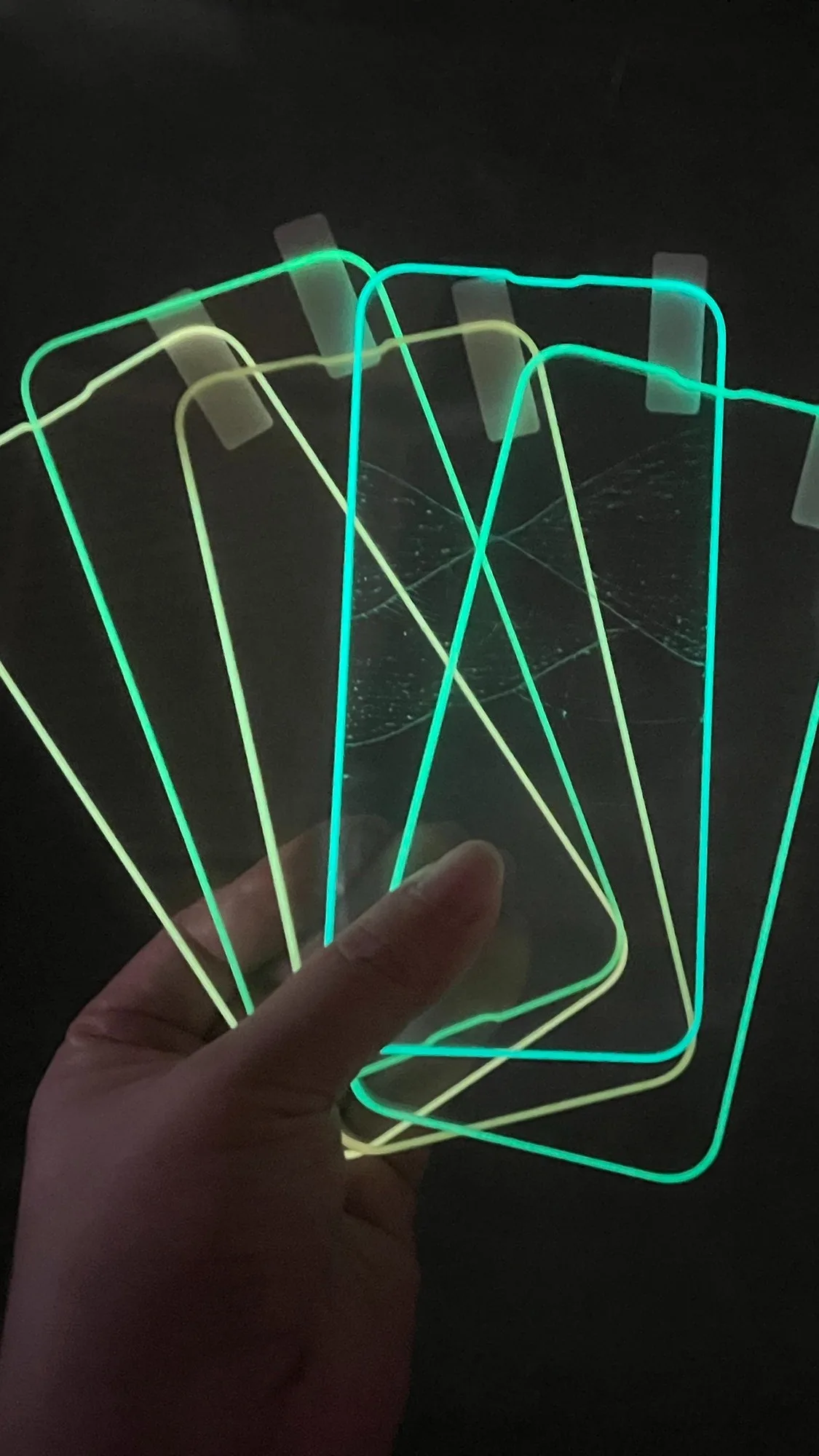 Luminous Screen Protectors For Iphone 14 11 12 13 Pro Max Full Cover Hd Clear 9h Tempered Glass