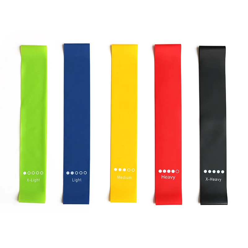 5PCS/SET Yoga Resistance Rubber Bands Indoor Outdoor Fitness Equipment 0.35mm-1.1mm Pilates Sport Training Workout Elastic Bands