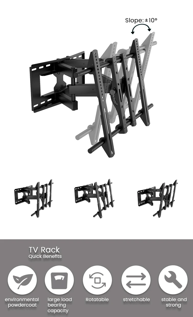 Home Modern Extendable Wall Mount Television Bench Simple Style Long