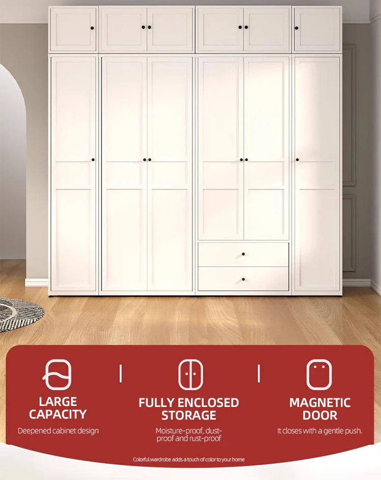 2 Swing Door Metal Almirah Storage Clothes Cabinet Steel Wardrobe for School Furniture supplier