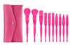 Rose Red Makeup Brush Set