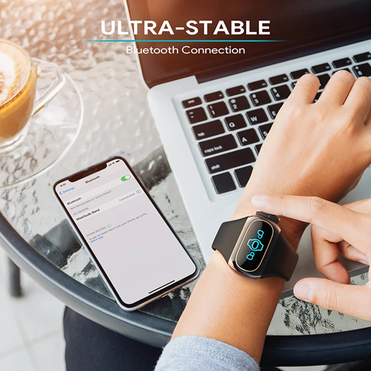 Wearbuds W20 High Quality IOS Android Smart Watch Waterproof 2 in 1 Smart Bracelet Earbuds Fitness Tracker Smartband