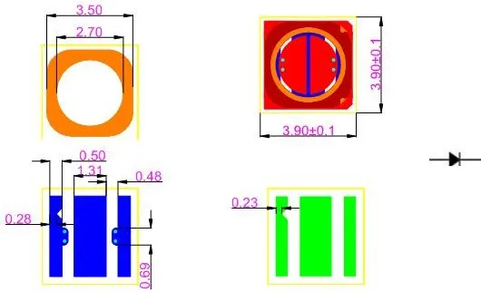 1 Watt 30mil Uvb Led Diode 300nm 305nm 308nm 310nm 311nm 3535 Smd Uv ...