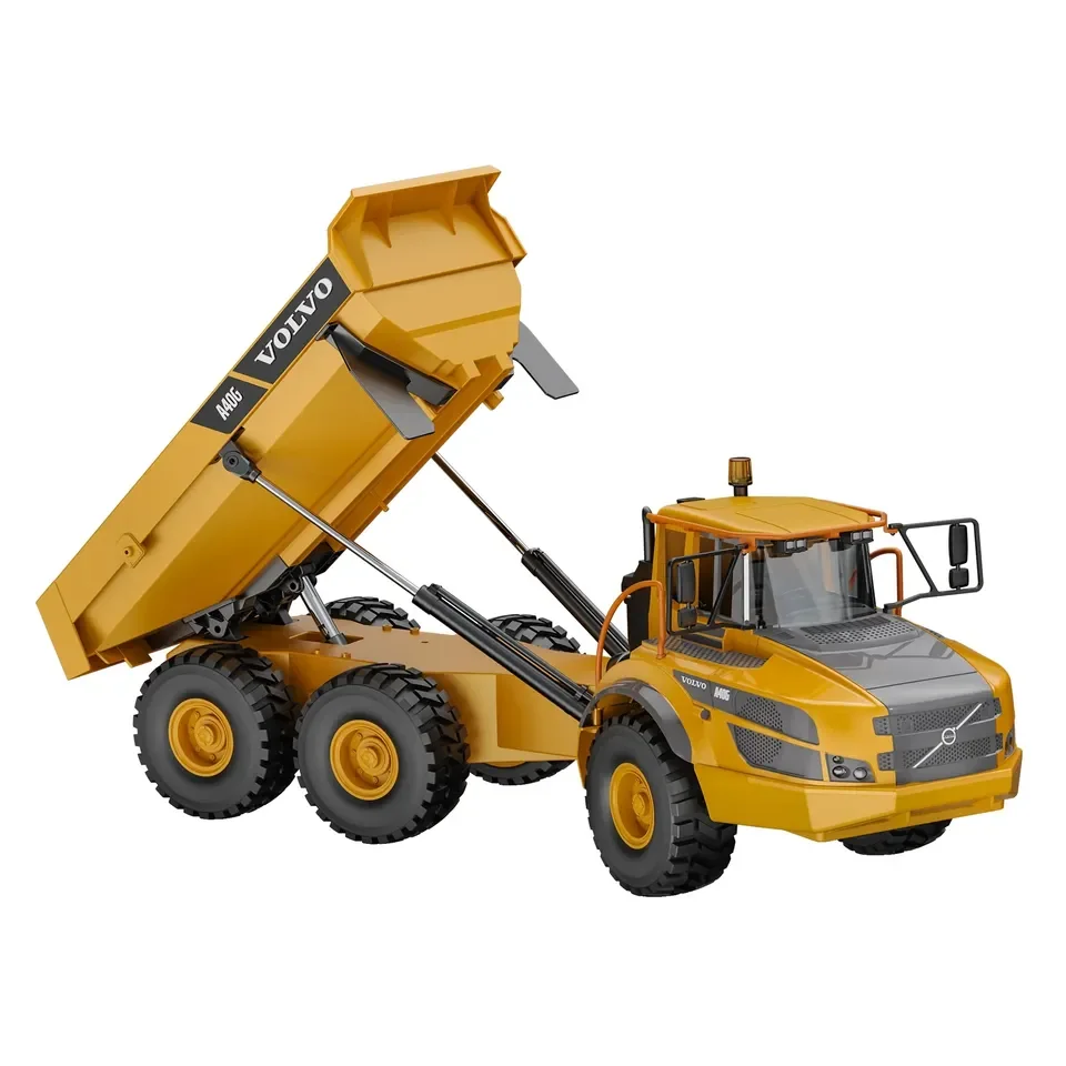 ※GWセール VOLVO ダンプトラック(1/50) WSI ボルボ ダンプカー ダブルEボルボA40G関節式運搬ダンプトラックE591-003 2.4G 1:20 6WD