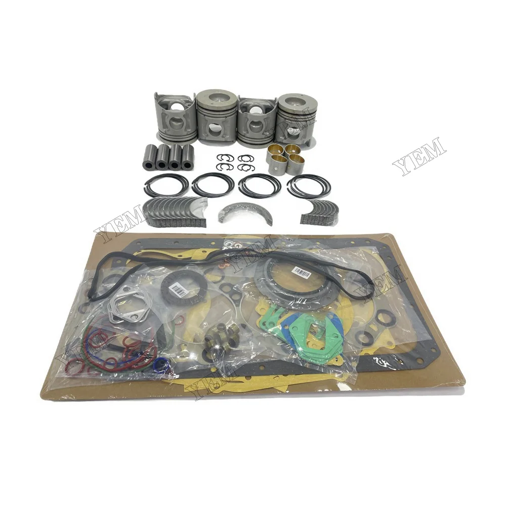 4D34 Engine Rebuild Kit With Piston Ring Cylinder Gaskets Bearings Fits for Mitsubishi Diesel Engine Parts 4
