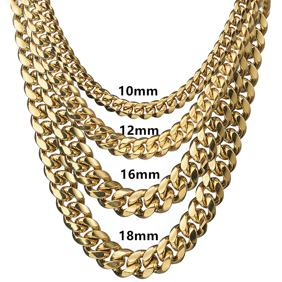 Men Hip Hop Chunky Chain 6mm-18mm 