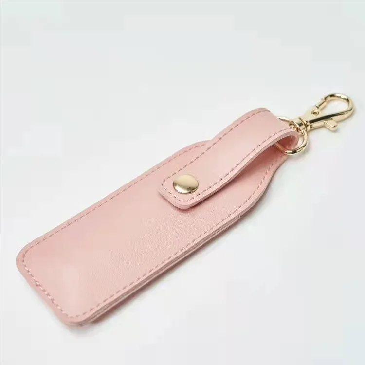 Wholesale Hot Selling Hot Sell Lipstick Keychain Holder Pu Leather