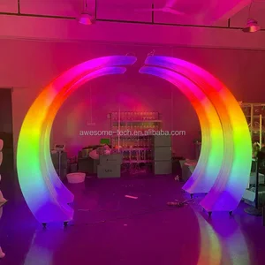 IP65 Waterproof Vibrant LED Rainbow Arch Lights Smart Color-Changing Dimmable Remote Control Outdoor Party Decorations Festivals