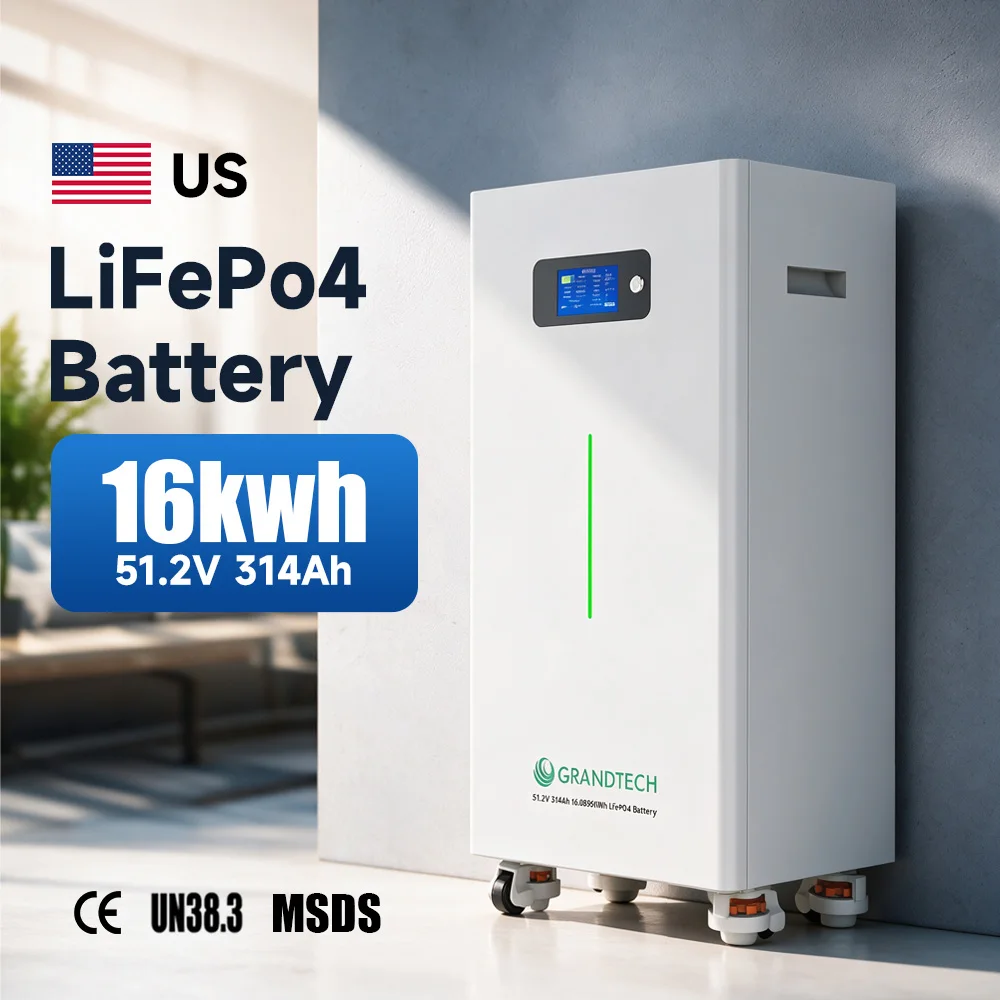 Home Touch Screen OEM 48V 51.2V 280Ah 300Ah 314Ah 16kwh Solar Lithium Battery Solar System 15KWH LiFePO4 Battery