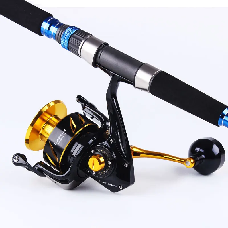 Lurekiller CW3000-CW10000 12-35kgs Drag Power Altwater Spinning Fishing  Reel 10BB Alloy Metal Japan Black Made