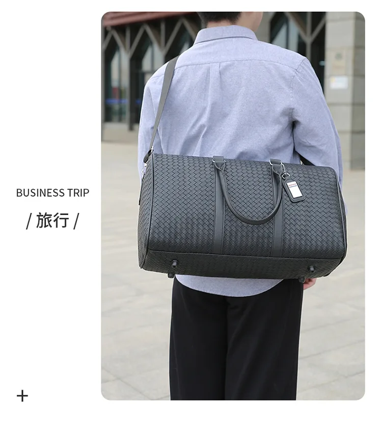 Wholesale Custom Designer Waterproof PU Luggage Luxury Sport Travel Gym Duffle Bag with Zipper Closure Trending Big Bag