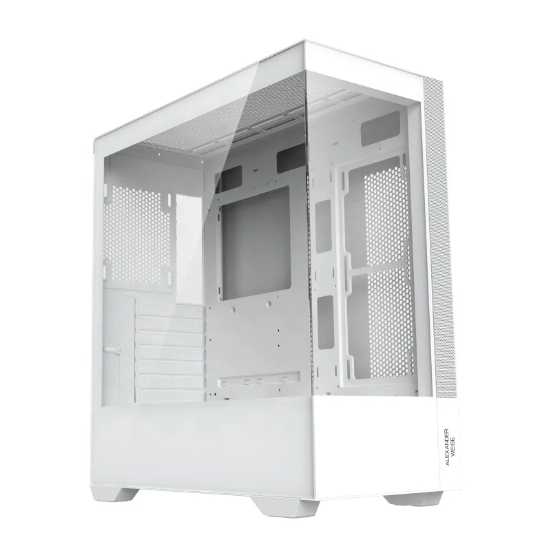 JNP Custom Tempered Glass Atx Matx Pc Game Fan Water Cooling System Power Supply Computer Gaming Case Gamer for PC