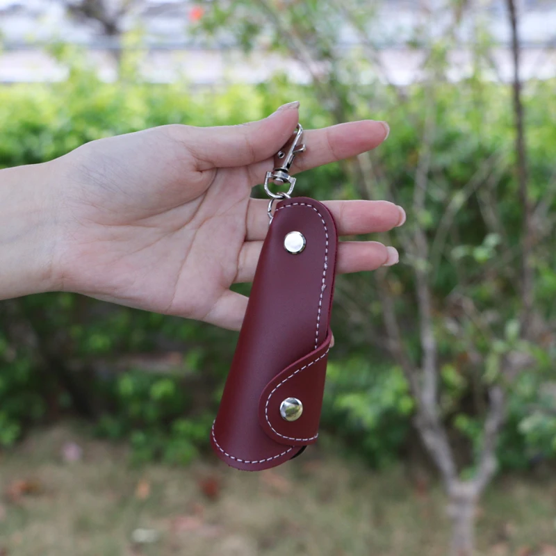 Stocked Foldable Shoe Horn PU Leather Shoehorn Keychain