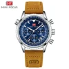 Cintura in pelle con 3 quadranti blu argento