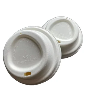 Small Bagasse Sugarcane 100% eco friendly paper cup and paper lid