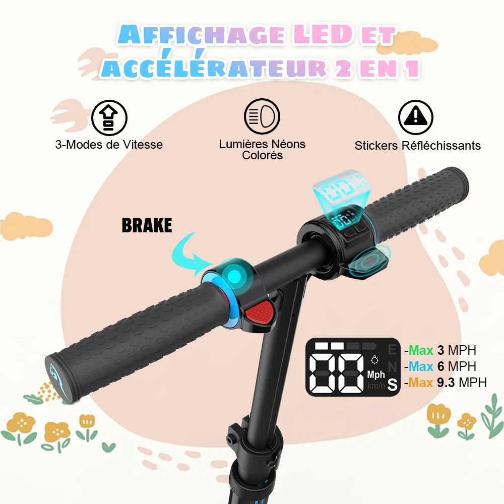 New Design EVERCROSS EV06C Two Wheel Folding Kick Scooter Unique Color Factory Price Electric Kids Scooter