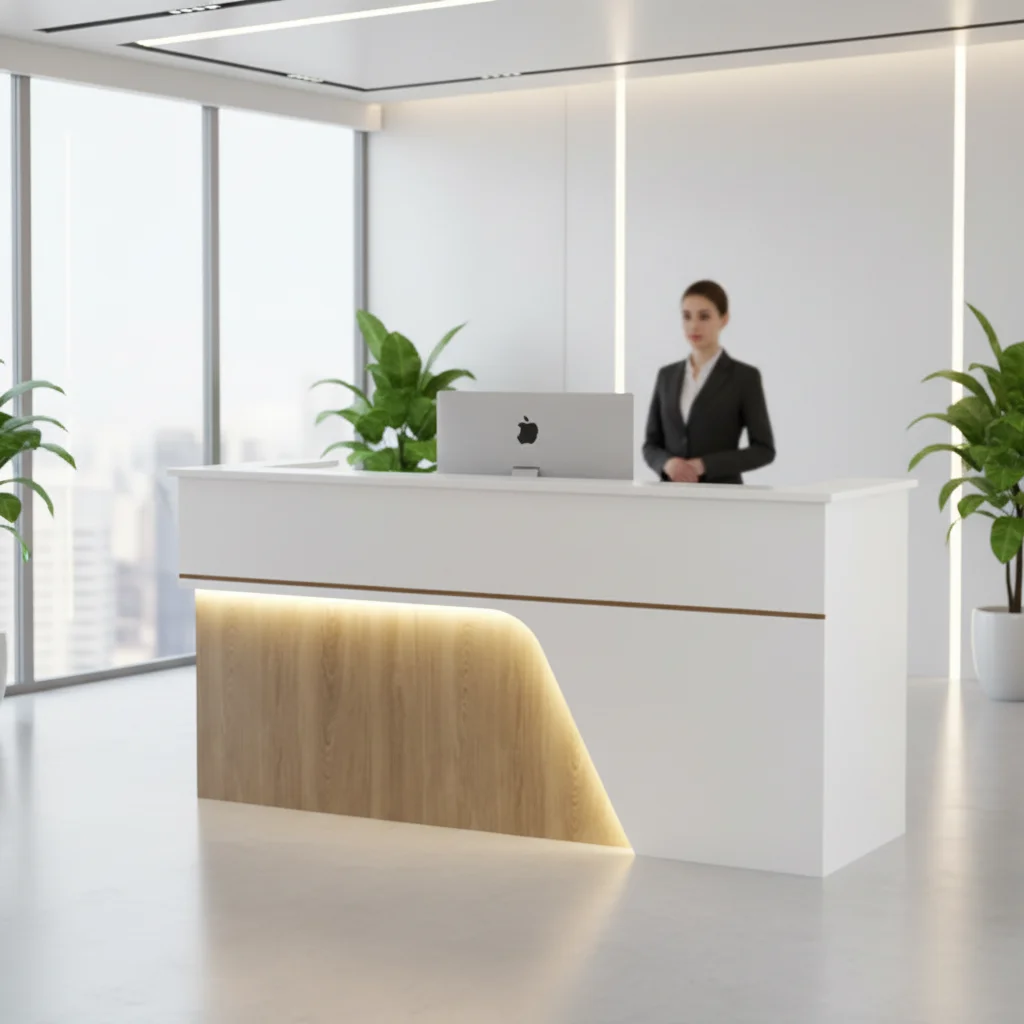 Modern Front Desk Reception Counter Office Salon Hotel Modern Luxury Furniture Hospital Desk Cafe for Beauty School image 4