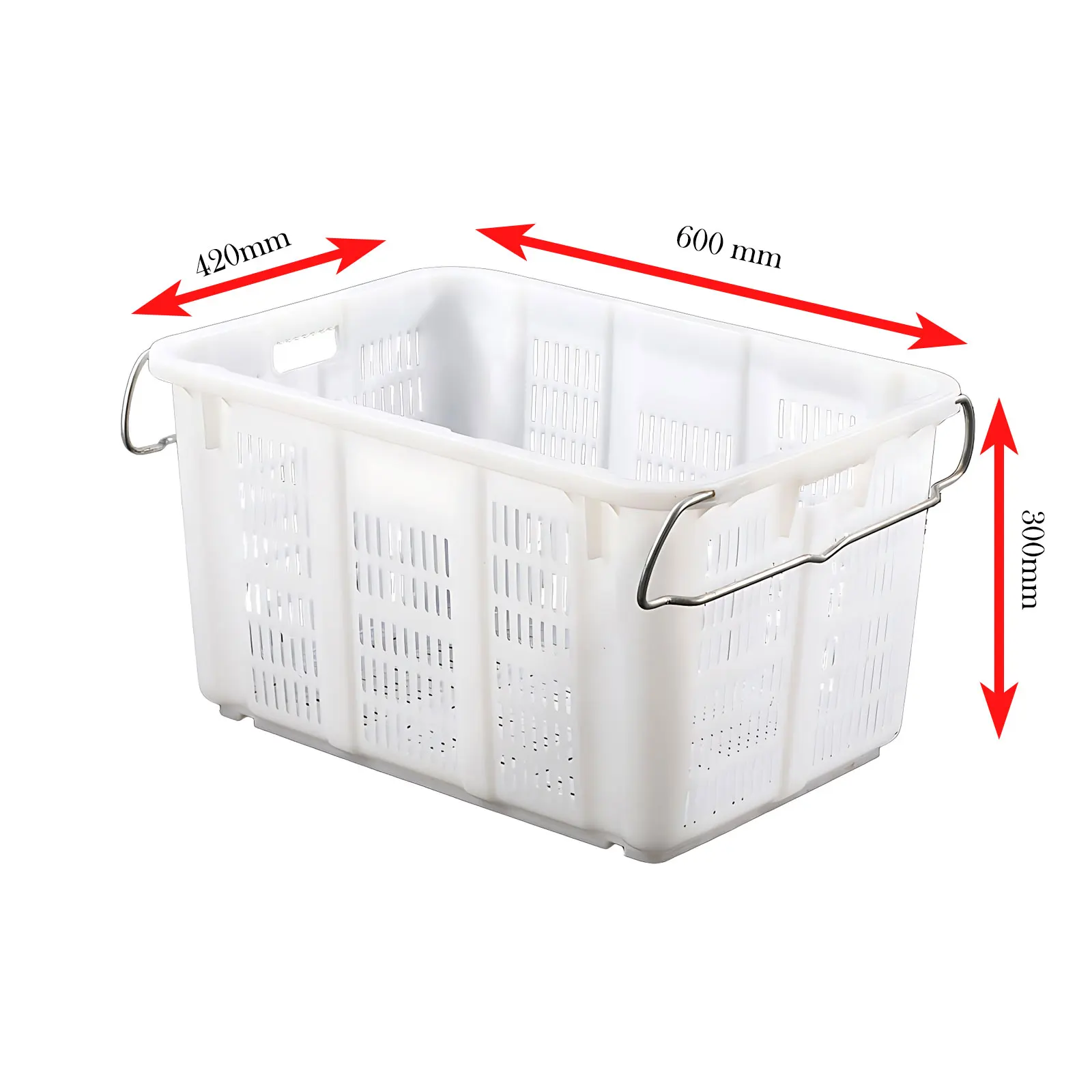 Harvest Plastic Ventilated Box Stack Nest Transport Mesh Crate Basket ...