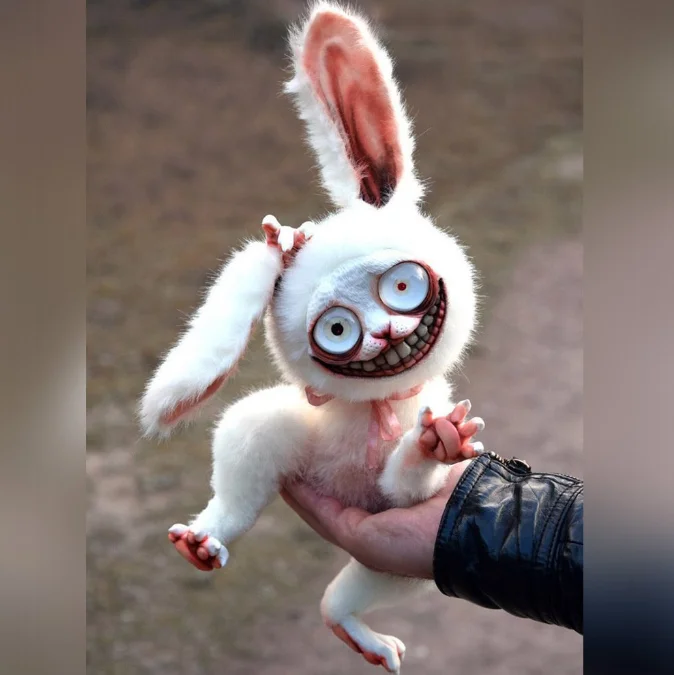 Easter Mutant Rabbit Plushions Creative Scary Rabbit Ornaments Europe and the United States Easter Bunny Dolls Spot