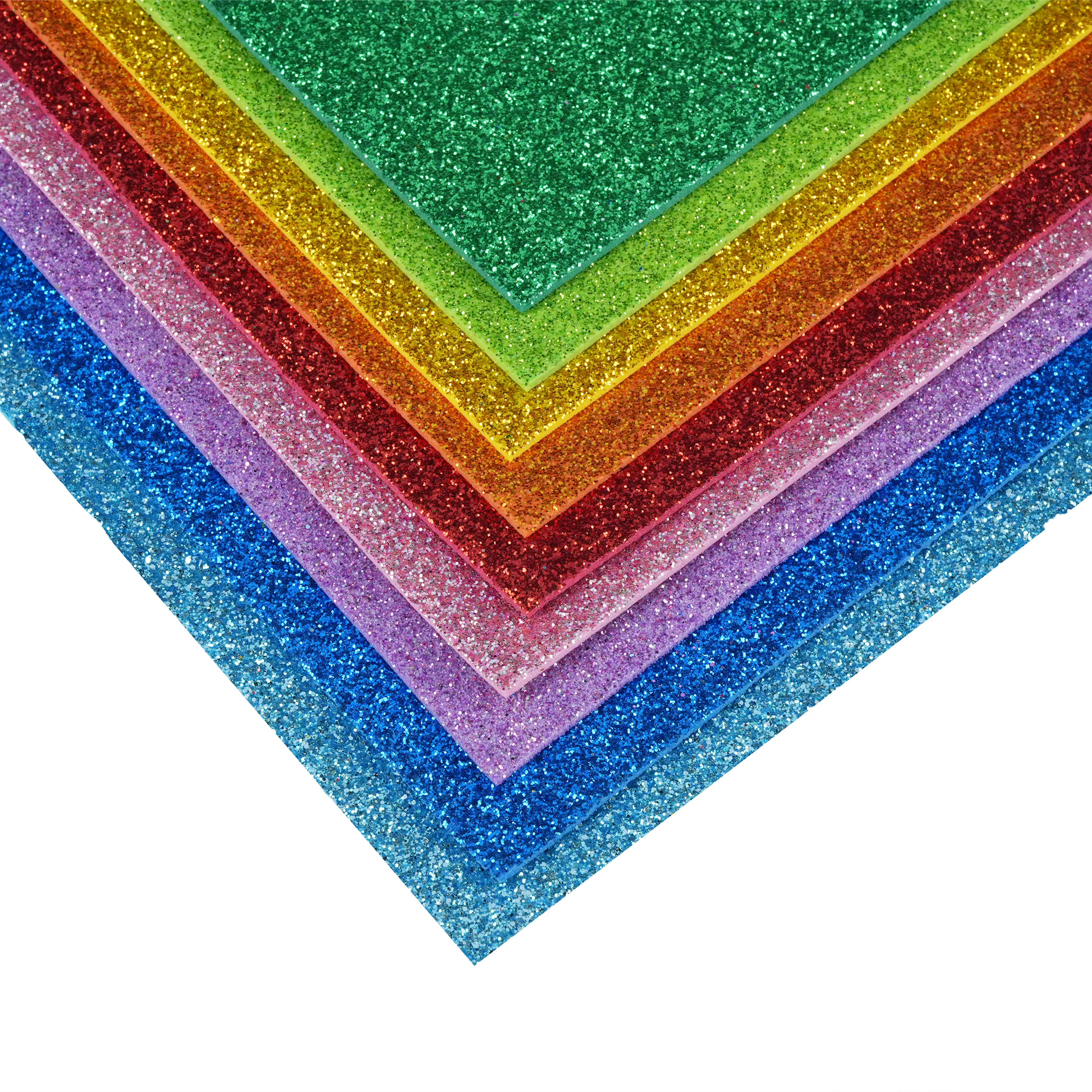 Wholesale Colorful Glitter EVA Foam for Kids Manual Craft - Soft Shore C 40 Degree Sheet for School DIY Art & Creative Projects