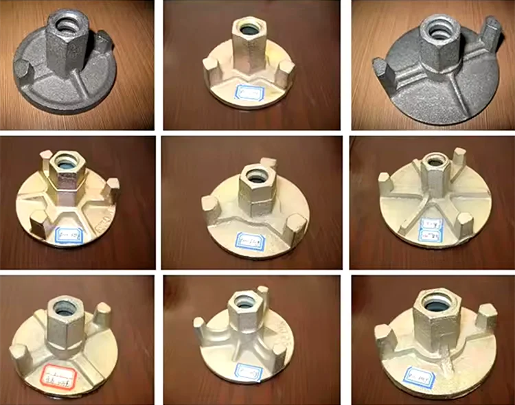 Building Scaffolding Formwork Parts Column Clamps Coil Screw Tie Rod Silver Zinc 90 mm Wing Nut Bolt Soldier Support
