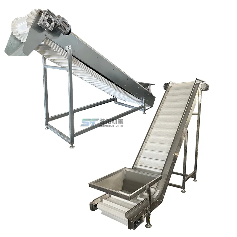 Climbing Conveyor Biomass Particle Conveyor Skirt bar Lifting Feeder Peanut Belt Conveyor