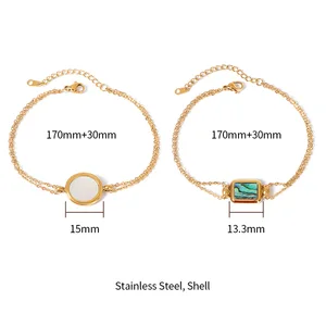 Women's Trendy Vintage Style Bracelet with Stainless Steel Pendant 18K Gold-Plated for Weddings and Gifts New Design Jewelry