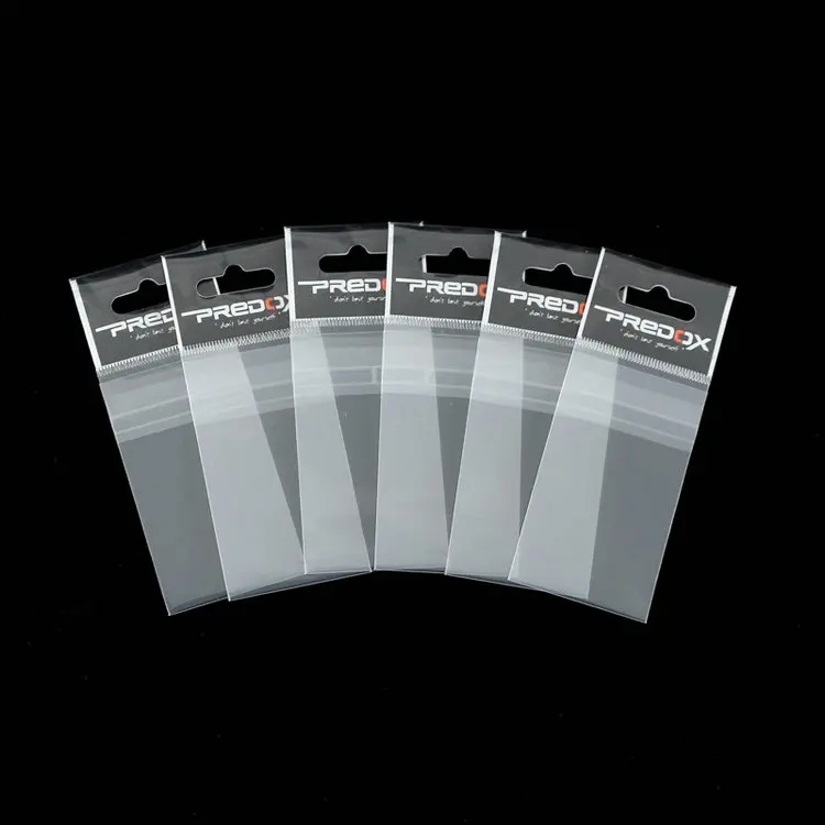 Clear BOPP PP Opp Plastic Bag with Hanging Hole White Header Pouch Cellophane Cello Gift Packing Bags Flap Card Packing Display